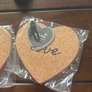 Heart Cork Coasters